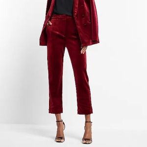 Editor Super High Waisted Velvet Straight Cropped Pant. Never worn.